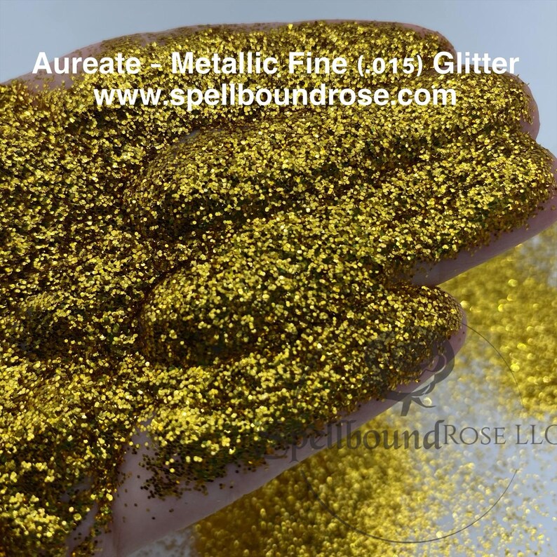 Aureate Glitter – Gold Metallic Fine (.015) Glitter (2 oz) *LOW STOCK*