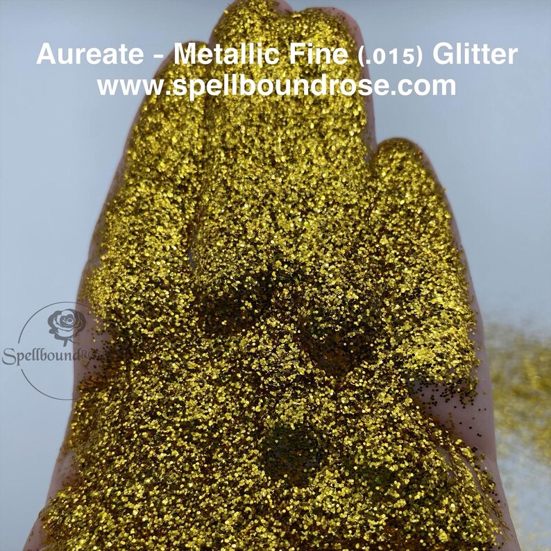 Aureate Glitter – Gold Metallic Fine (.015) Glitter (2 oz) *LOW STOCK*