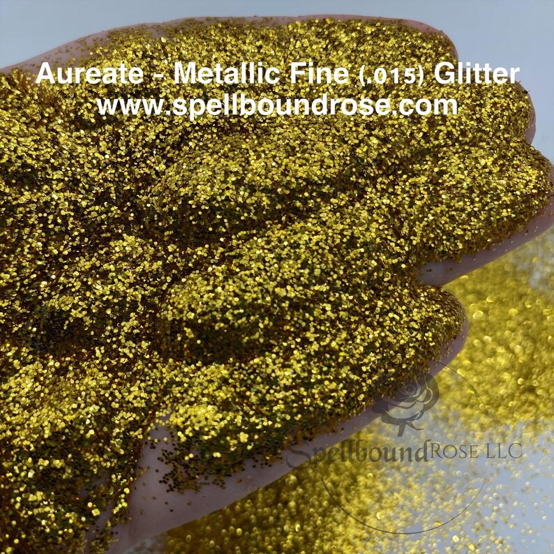Aureate Glitter – Gold Metallic Fine (.015) Glitter (2 oz) *LOW STOCK*