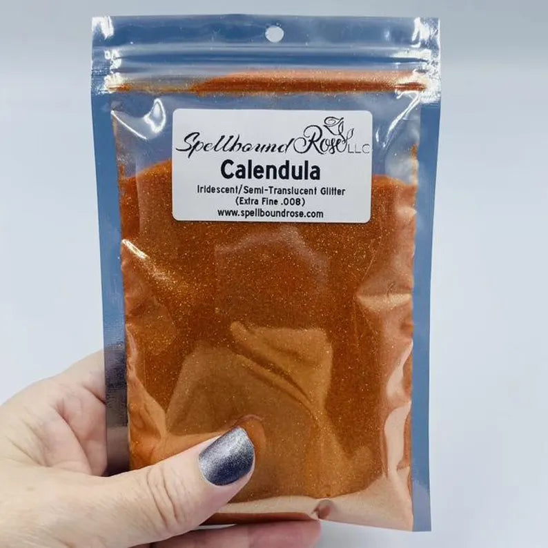 Calendula Glitter – Orange Iridescent Extra Fine (.008) Glitter (2 oz)