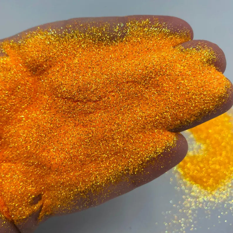 Calendula Glitter – Orange Iridescent Extra Fine (.008) Glitter (2 oz)
