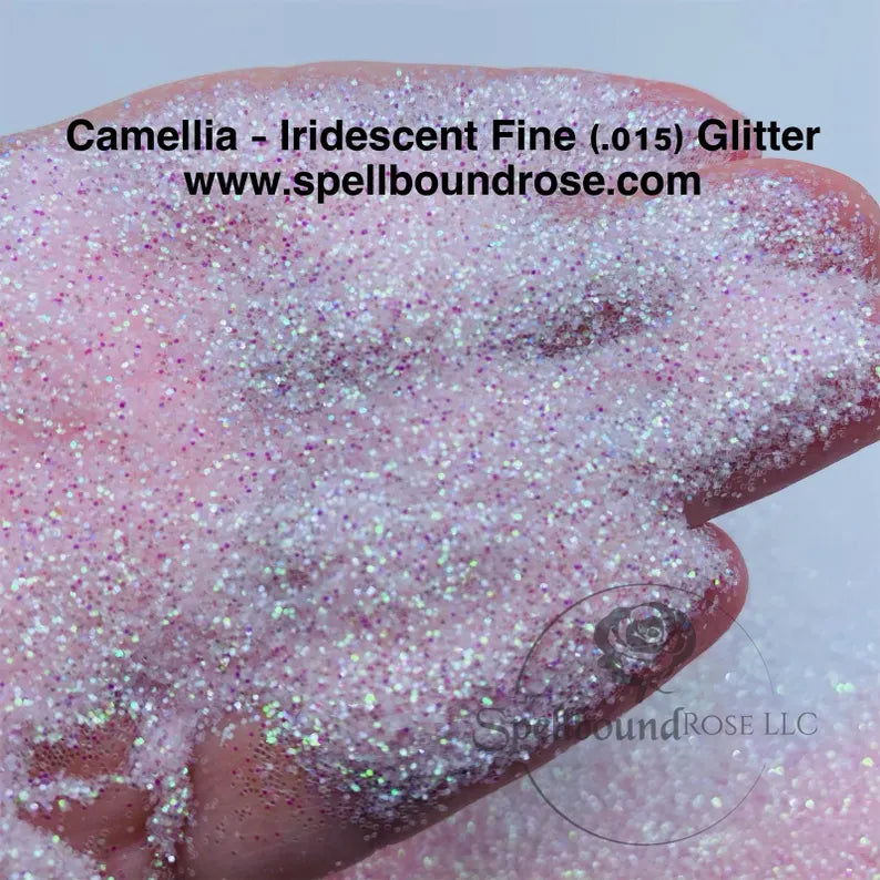 Camellia Glitter – Pastel Pink Iridescent Fine (.015) Glitter (2 oz)