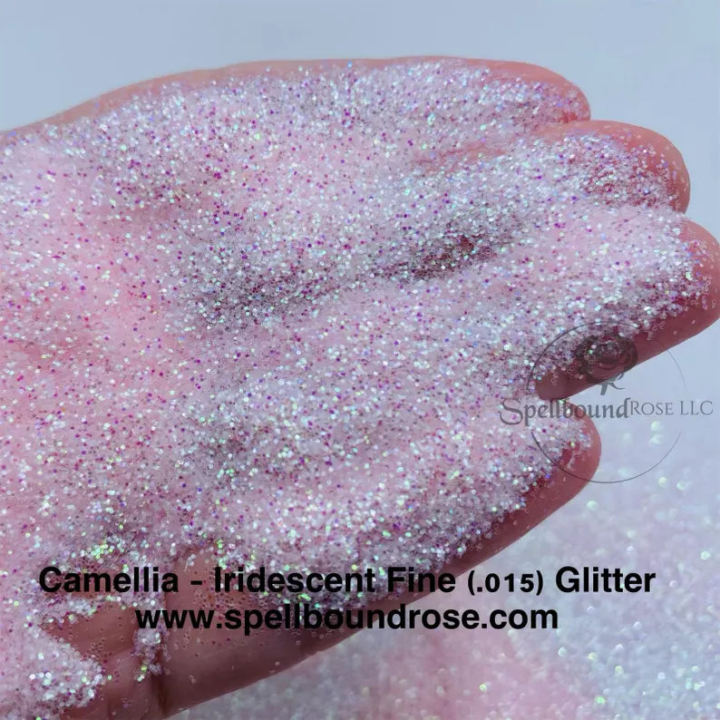 Camellia Glitter – Pastel Pink Iridescent Fine (.015) Glitter (2 oz)