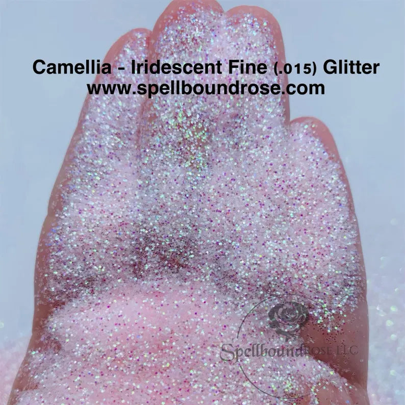 Camellia Glitter – Pastel Pink Iridescent Fine (.015) Glitter (2 oz)