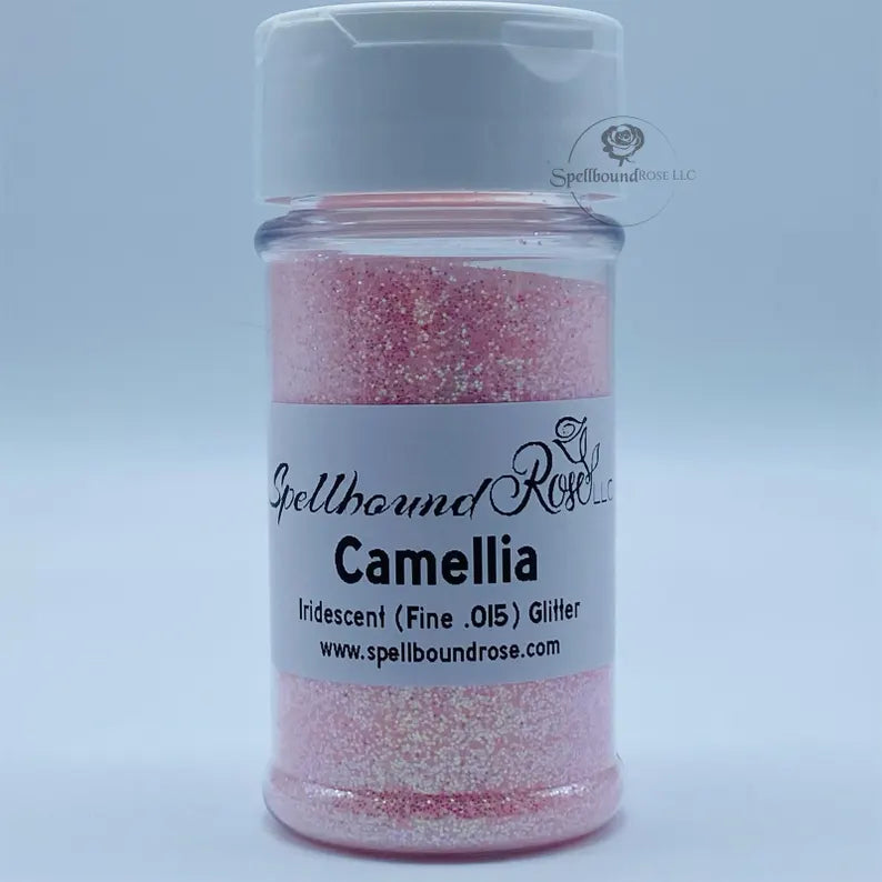 Camellia Glitter – Pastel Pink Iridescent Fine (.015) Glitter (2 oz)