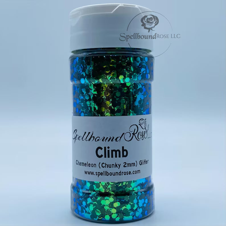 Climb Glitter- Green Color Shift Chunky Glitter (2 oz) *LOW STOCK*