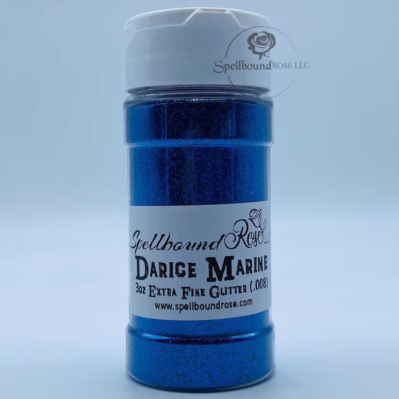 Darice Marine Glitter – Marine Blue Metallic Extra Fine (.008) Glitter (3 oz) *LOW STOCK*