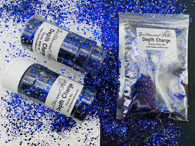 Depth Charge Glitter –  Purple Holographic Metallic Chunky Mix Glitter (2 oz)