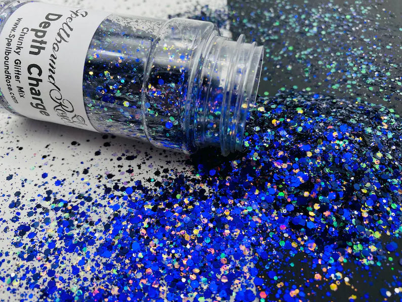 Depth Charge Glitter –  Purple Holographic Metallic Chunky Mix Glitter (2 oz)