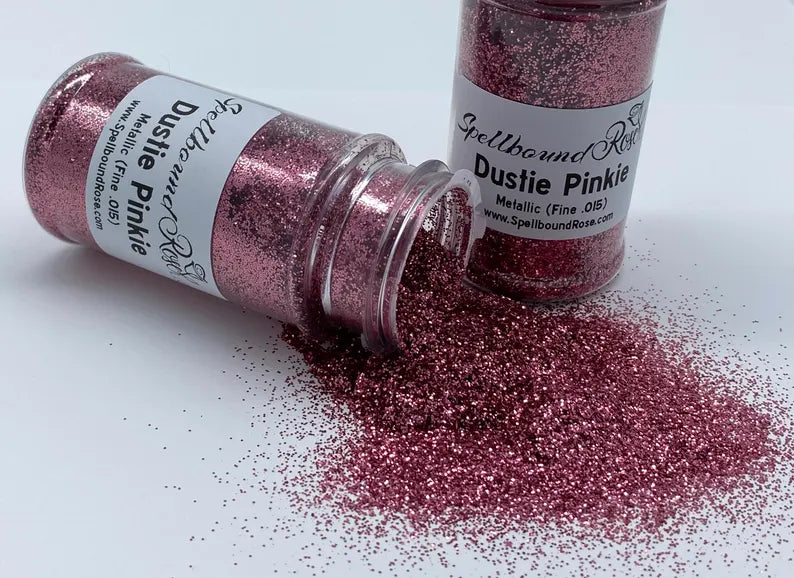 Dustie Pinkie Glitter – Dusty Rose Gold Metallic Fine (.015) Glitter (2 oz)