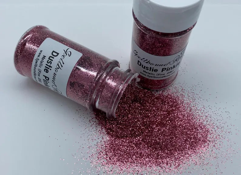 Dustie Pinkie Glitter – Dusty Rose Gold Metallic Fine (.015) Glitter (2 oz)