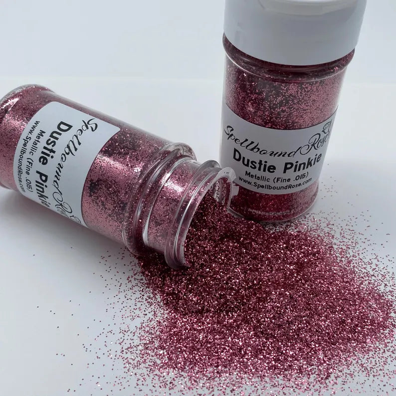Dustie Pinkie Glitter – Dusty Rose Gold Metallic Fine (.015) Glitter (2 oz)