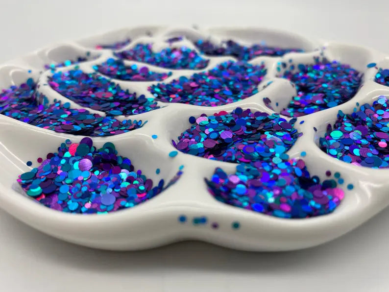 Bruised Ego Glitter – Blue/Purple/Teal Confetti Dot Mix Glitter (2 oz)