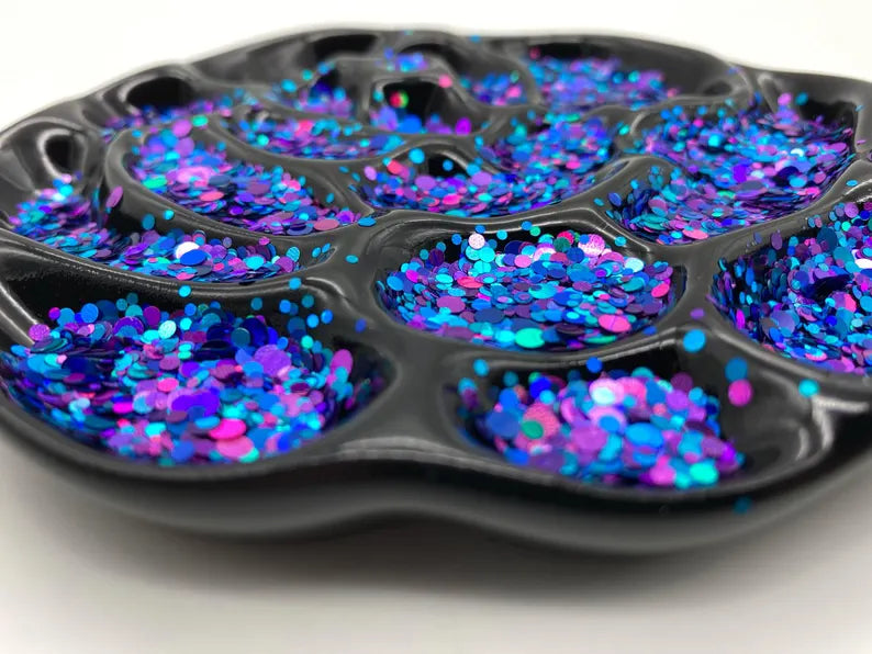 Bruised Ego Glitter – Blue/Purple/Teal Confetti Dot Mix Glitter (2 oz)
