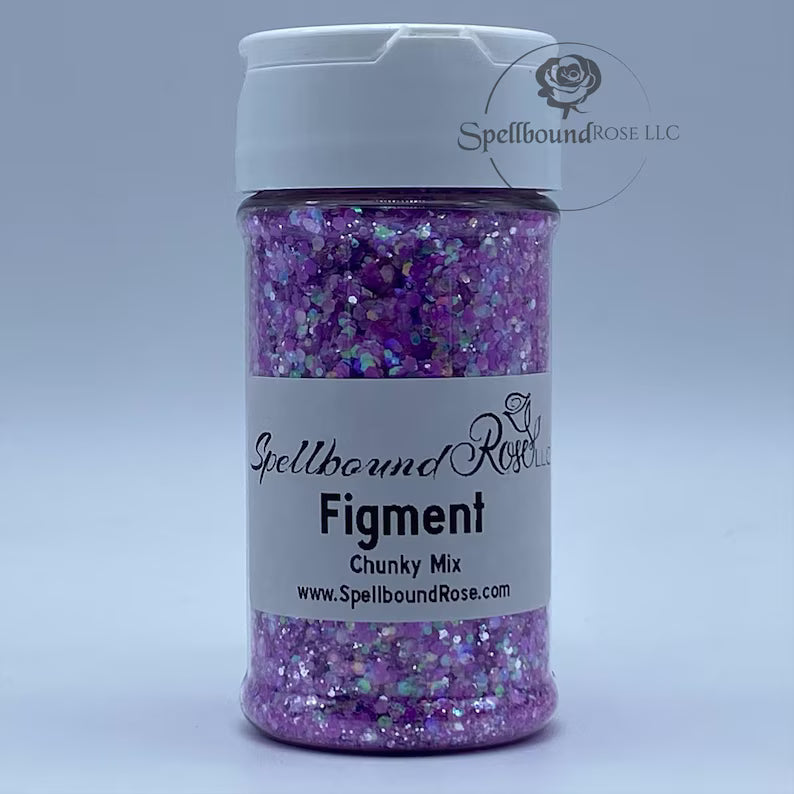 Figment Glitter – Purple Iridescent Chunky Mix Glitter (2 oz)