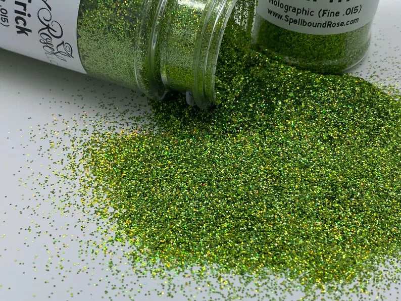 Green Trick Glitter – Green Holographic Color Shift Fine (.015) Glitter (2 oz)