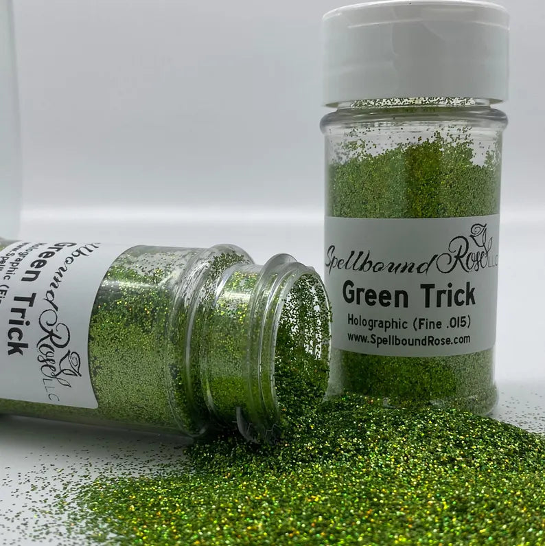 Green Trick Glitter – Green Holographic Color Shift Fine (.015) Glitter (2 oz)