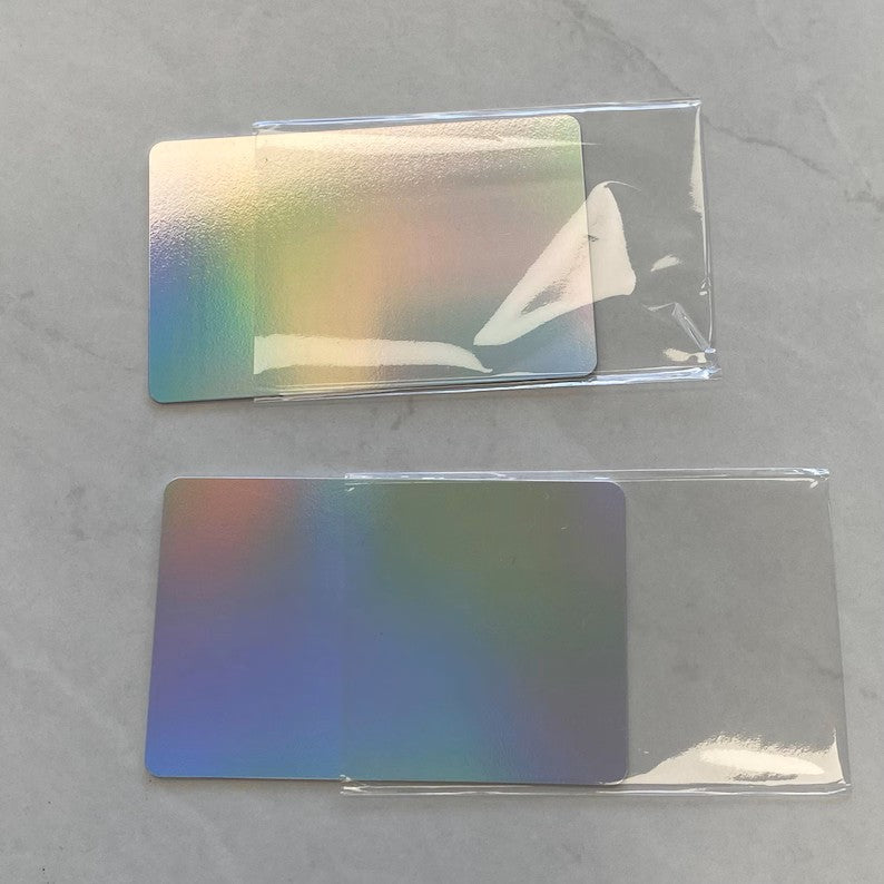 Holographic PVC Business Card Blanks – UV Printing Ready Premium Rainbow Finish (Pack of 50)