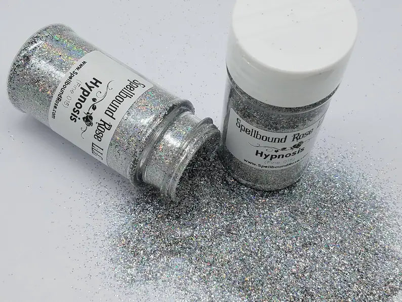Hypnosis Glitter – Silver Holographic Fine (.015) Glitter (2 oz)