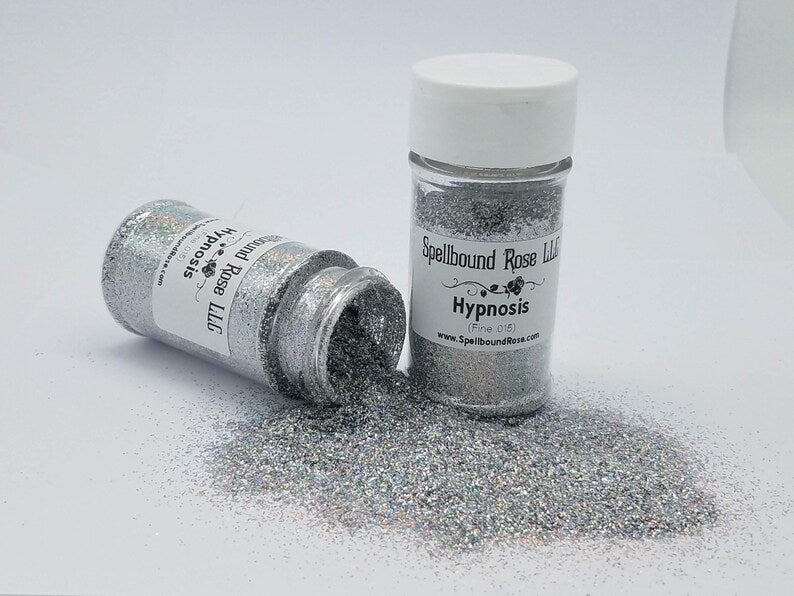 Hypnosis Glitter – Silver Holographic Fine (.015) Glitter (2 oz)