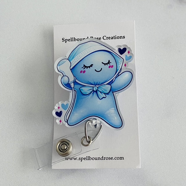 Cute Sonographer Glove People Badge Reel – Ultrasound Tech ID Holder
