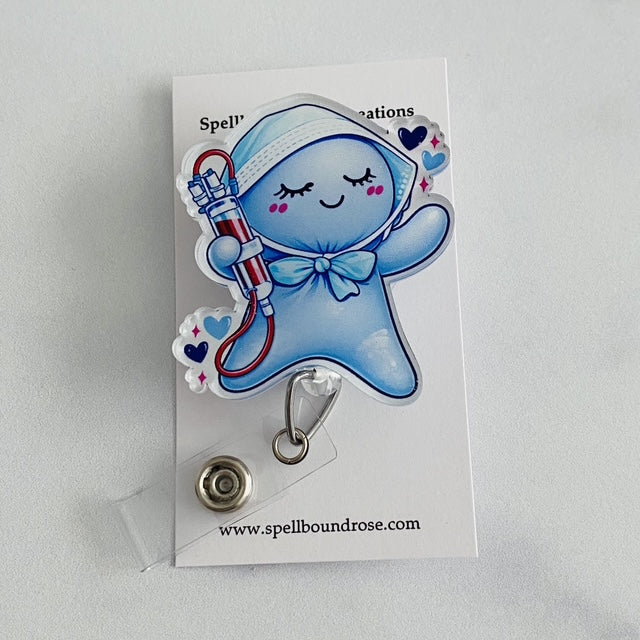 Dialysis Blue Glove People Badge Reel | Nephrology Nurse Badge Reel 🩺🔵