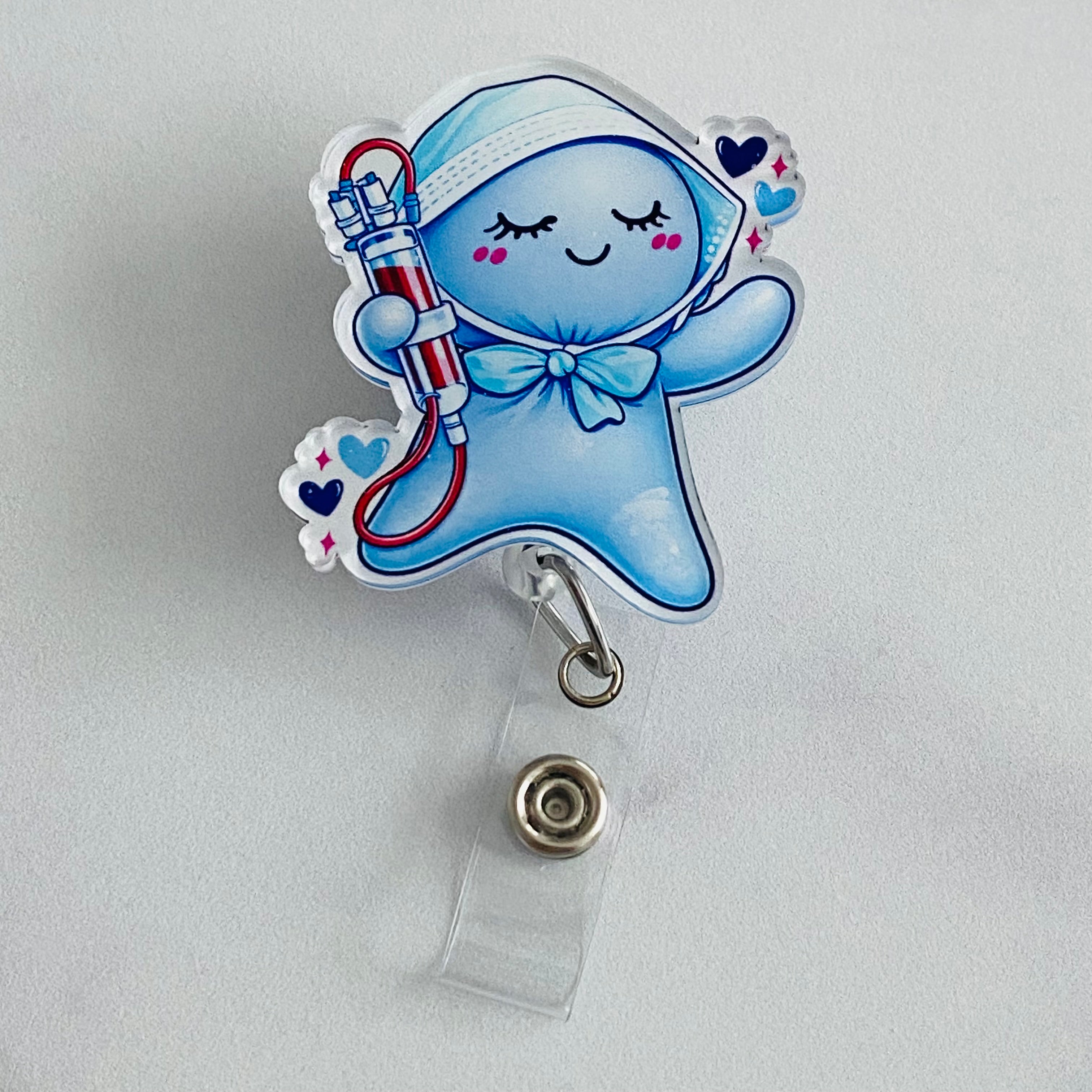 Dialysis Blue Glove People Badge Reel | Nephrology Nurse Badge Reel 🩺🔵