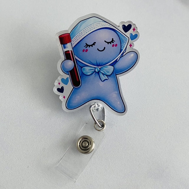 Lab Tech Blue Glove People Badge Reel | Lab Tech Badge Reel 🩻🔵