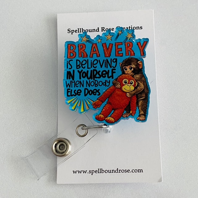 Punch the Monkey Bravery Badge Reel | Funny Inspirational ID Holder 🐒💬