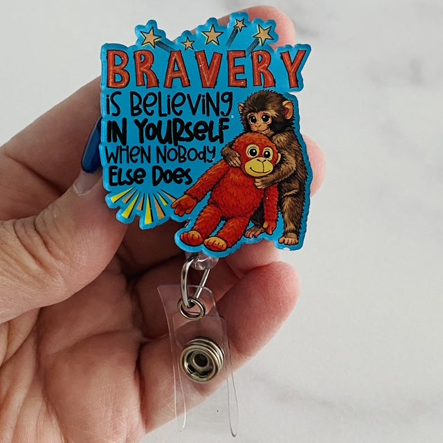 Punch the Monkey Bravery Badge Reel | Funny Inspirational ID Holder 🐒💬