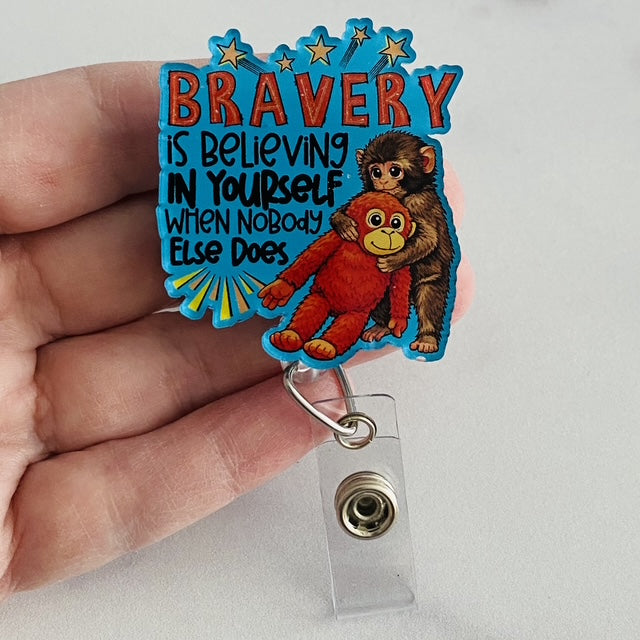 Punch the Monkey Bravery Badge Reel | Funny Inspirational ID Holder 🐒💬