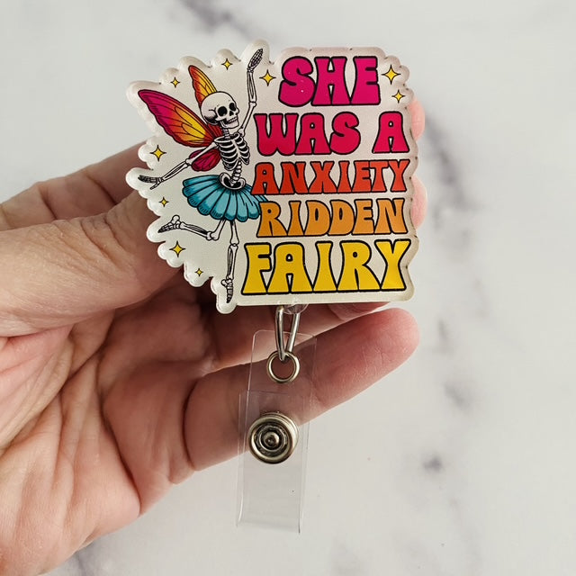 She was a Anxiety Ridden Fairy Badge Reel | Cute Cottagecore ID Holder 🧚‍♀️✨