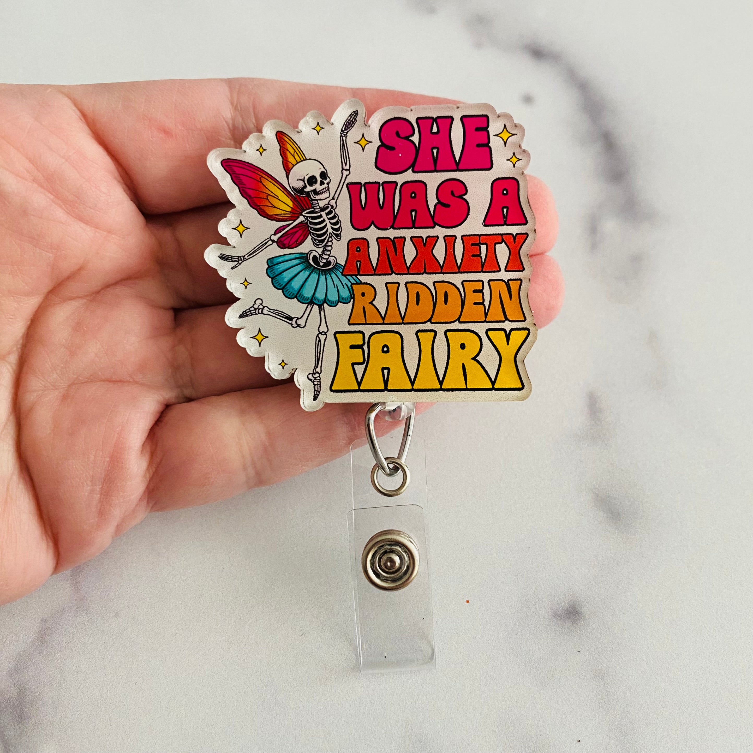 She was a Anxiety Ridden Fairy Badge Reel | Cute Cottagecore ID Holder 🧚‍♀️✨