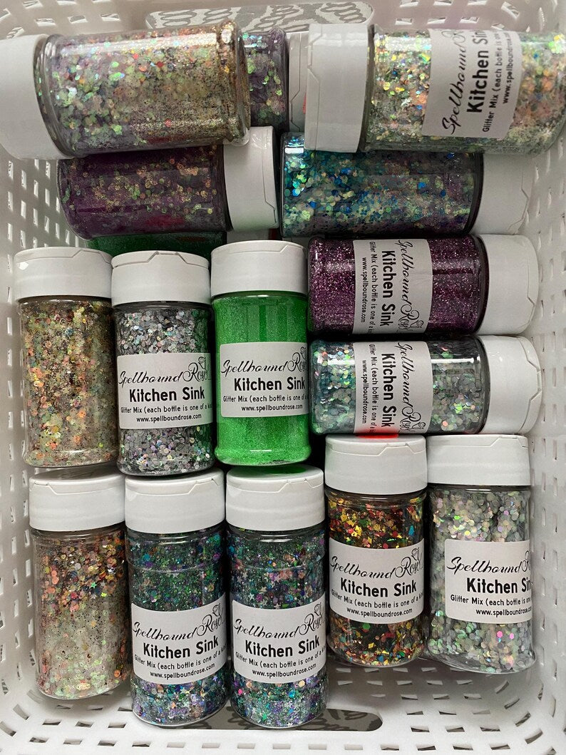 Kitchen Sink Glitter – One of A Kind Unique Mix Glitter (2 Bottles) *LOW STOCK*