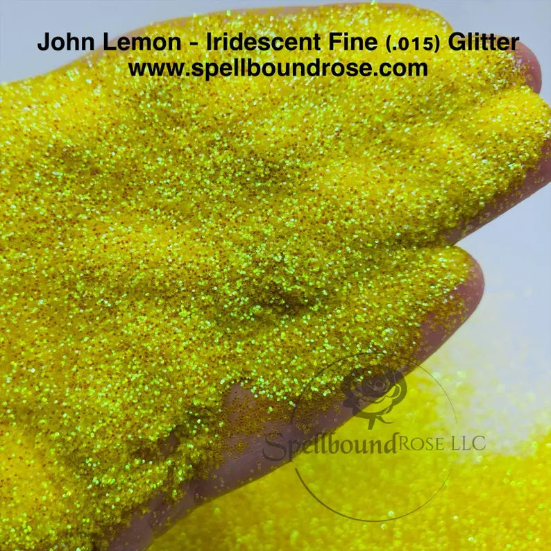 John Lemon Glitter – Lemon Yellow Iridescent Fine (.015) Glitter (2 oz)