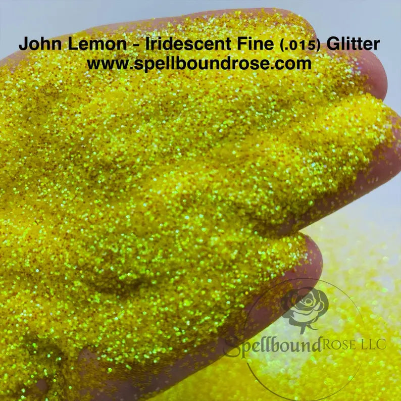 John Lemon Glitter – Lemon Yellow Iridescent Fine (.015) Glitter (2 oz)