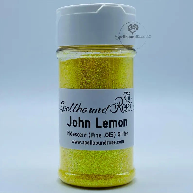 John Lemon Glitter – Lemon Yellow Iridescent Fine (.015) Glitter (2 oz)