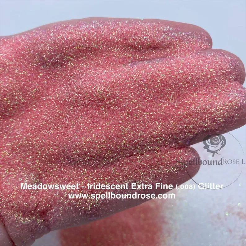 Meadowsweet Glitter – Blush Pink Iridescent Extra Fine (.008) Glitter (2 oz)