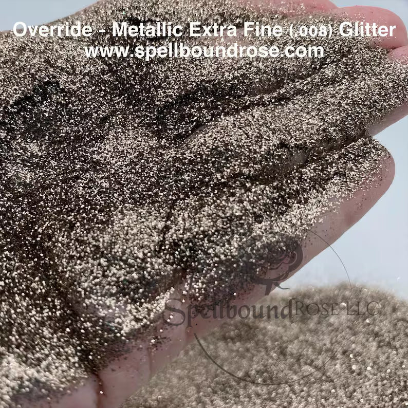 Override Glitter – Champagne Metallic Extra Fine (.008) Glitter (2 oz)