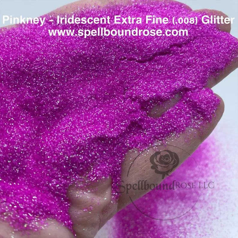 Pinkney Glitter – Bubblegum Pink Iridescent Extra Fine (.008) Glitter (2 oz) *LOW STOCK*