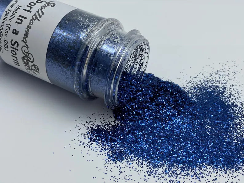 Port In A Storm Glitter – Navy Blue Metallic Fine (.015) Glitter (2 oz)