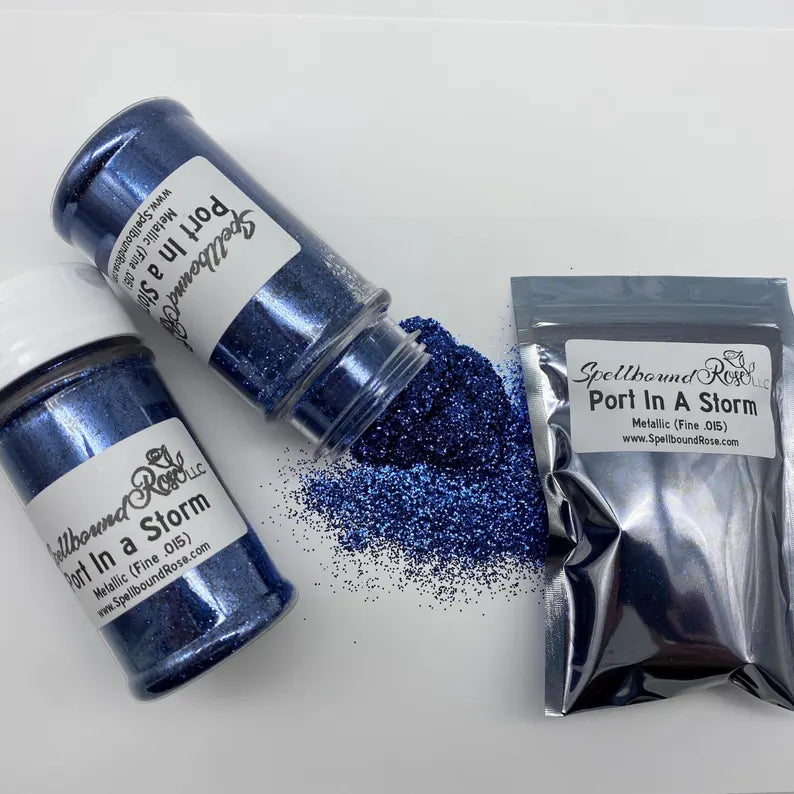 Port In A Storm Glitter – Navy Blue Metallic Fine (.015) Glitter (2 oz)