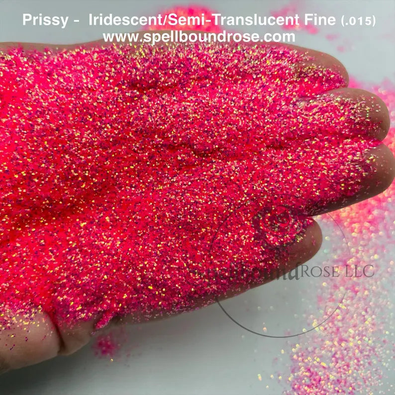 Prissy Glitter – Bright Pink Iridescent Fine (.015) Glitter (2 oz)