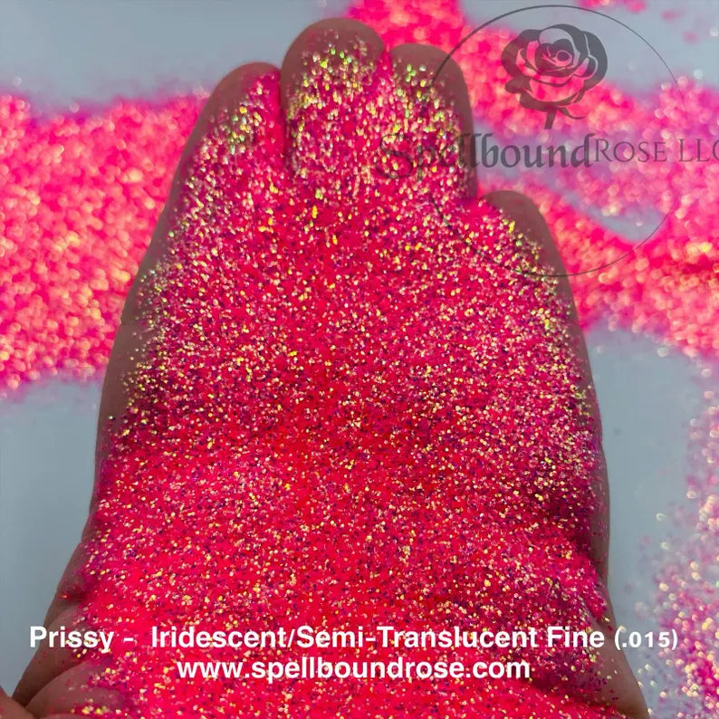 Prissy Glitter – Bright Pink Iridescent Fine (.015) Glitter (2 oz)