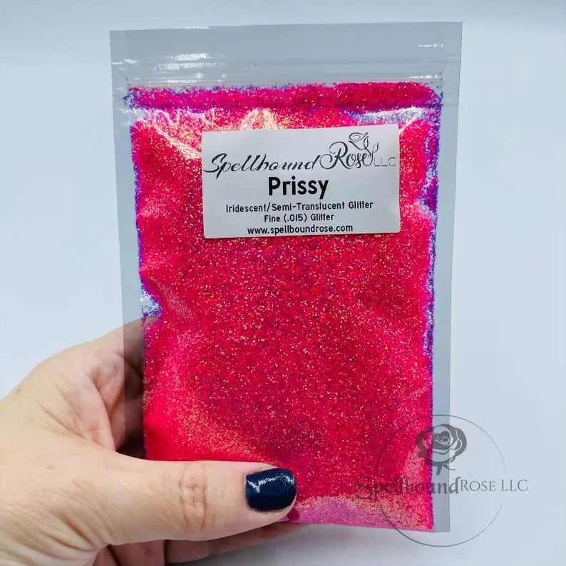 Prissy Glitter – Bright Pink Iridescent Fine (.015) Glitter (2 oz)
