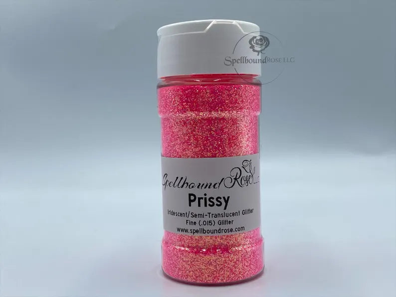 Prissy Glitter – Bright Pink Iridescent Fine (.015) Glitter (2 oz)