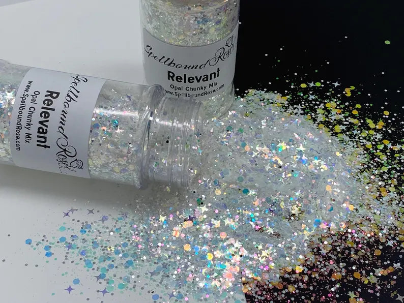Relevant Glitter –  Opal Chunky Mix w/Stars Glitter (2 oz)