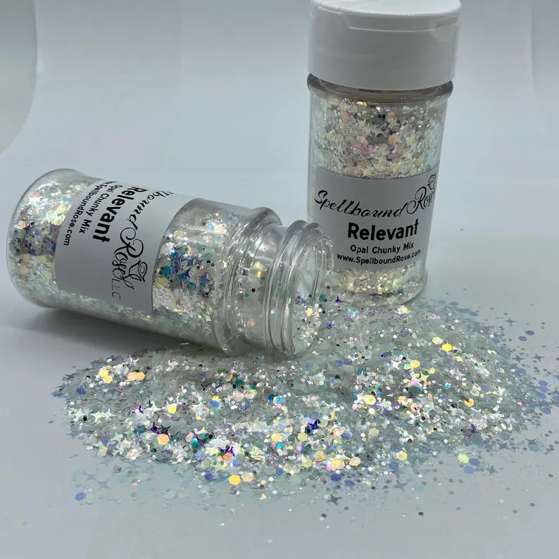 Relevant Glitter –  Opal Chunky Mix w/Stars Glitter (2 oz)