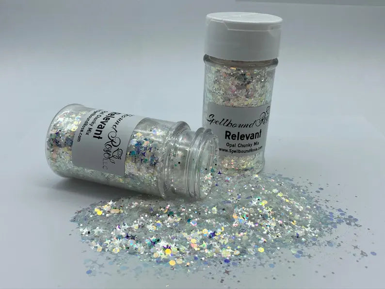 Relevant Glitter –  Opal Chunky Mix w/Stars Glitter (2 oz)