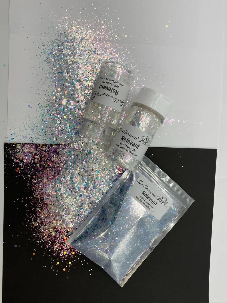 Relevant Glitter –  Opal Chunky Mix w/Stars Glitter (2 oz)